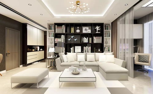 珠海老破小的旧房翻新装修成黑白现代风格,简约大方