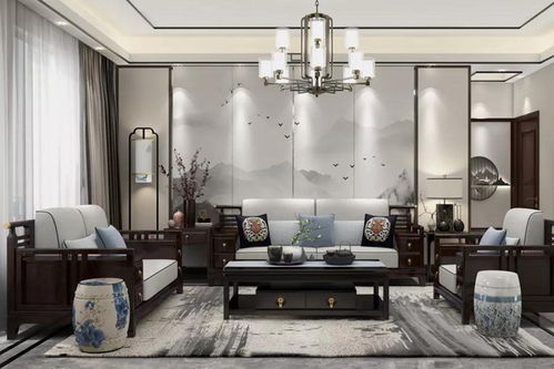 珠海新中式风格设计,呈现了别具一格的装修空间气质