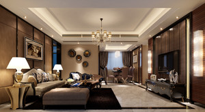 130平米普通户型古典风格家装装修图片设计-珠海齐装网装修效果图