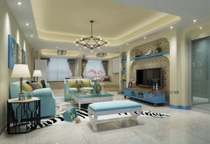 175平米复式户型地中海风格家装装修图片设计-珠海齐装网装修效果图