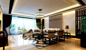 401平米普通户型中式风格家装装修设计效果展示